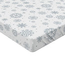 Ambesonne Winter Fitted Sheet Set, Pattern Ornate Snowflake Motifs and Dots Retro Christmas Inspired Repetitive, Decorative Bedding All-Round Elastic Pocket 2 Pcs, Twin XL Size, Pale Grey