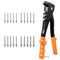 Justech Professional Pop Rivet Gun Heavy Duty Hand Riveter Set Hand Riveter Tools with 200PCs 4Sizes Rivets for Metal Wooden and Plastic