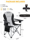 KingCamp Camping Chair Lawn Chair Folding Camping Chairs for Adults Folding Camp Chair With Lumbar Support+Adjustable Armrest+Cooler Bag Cup Holder,Side+Head Pocket,For Picnic, Camp,Fishing,Max 353lbs