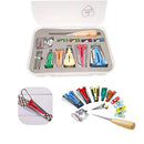HONEYSEW Single Double Fold Bias Tape Maker Tool Kit Set, 6MM/9MM/12MM/18MM/25MM Fabric Bias Tape Maker Tools 5 Sizes DIY Sewing Bias Tape Makers for Quilt Binding