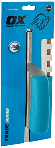 OX Trade Notched Stainless Steel Tiling Trowel - 12mm, Blue/Silver