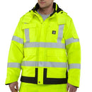 CARHARTT Men's High Vis Waterproof Class 3 Insulated Sherwood Jacket,Brite Lime,Large