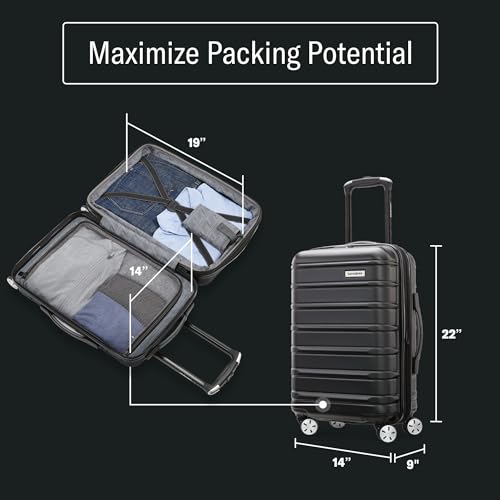 Samsonite Omni 2 Hardside Expandable Luggage with Spinner Wheels, Lagoon Blue, 3-Piece Set (20/24/28), Omni 2 Hardside Expandable Luggage with Spinner Wheels