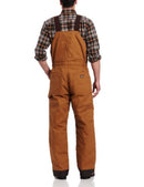 Dickies Men's Duck Insulated Bib Overall, Brown Duck, Small