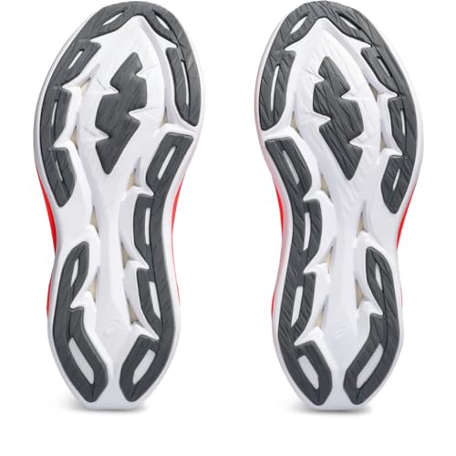 ASICS Unisex SUPERBLAST Running Shoes, White/Sunrise Red, 5.5 Wide Women/4 Men