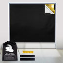 100% Portable Blackout Curtains - (157" x 59") Blackout Shades Cut to Size, Black Out Blinds for Window with Strong Hook & Loop Tabs, Travel Temporary Blackout Blinds for Nursery, Bedroom & Car