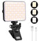 Selfie Light Clip-on LED Lights Rechargeable Portable Mini Selfie Light with Front & Back Phone Clip No More Bulky Selfie Ringlight Portable Clip on Light for Live Stream Makeup and YouTube