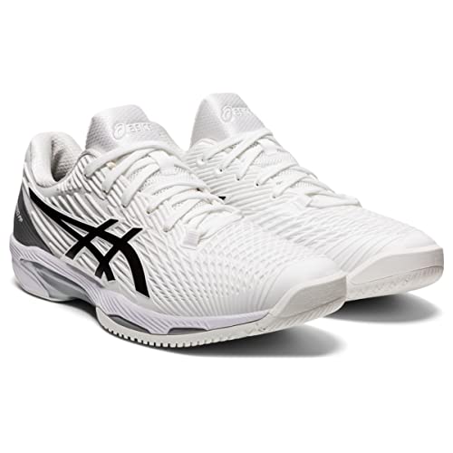 ASICS Men's Solution Speed FF 2 Tennis Shoes, 10.5M, White/Black