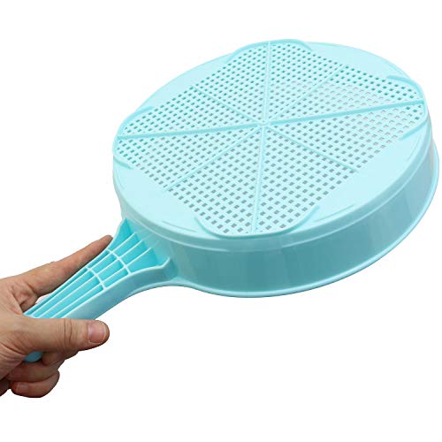 ZYAMY 1/8 Inch 3mm Plastic Garden Riddle Sieve Mesh Sand Sieves Gardening Tool Soil Sieve Flower Nursery, Blue