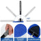 47cm Car Windscreen Cleaner Brush - Extendable Windshield Cleaning Tool with 5 Reusable and Washable Pads 180° Rotating Head Telescopic Anti-fog Auto Window Cleaning Kit (blue)