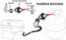 Propane Tank Adapter Converts POL to QCC1 / Type 1 with Wrench, Propane Hose Adapter Old to New Connection Type