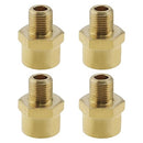 VGOL 4Pcs 1/8inch Male to 1/4inch Female BSP Brass Adapters Pipe Fitting Adapter Brass Thread Converter Accessories for Industrial Applications