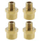 VGOL 4Pcs 1/8inch Male to 1/4inch Female BSP Brass Adapters Pipe Fitting Adapter Brass Thread Converter Accessories for Industrial Applications