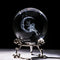 ZEERSHEE 60mm 3D Laser Engraved Crystal Fairy & Moon Ball Figurine 3D Crystal Ball Sphere with Stand Glass Paperweights Table Decor for Girls Daughters