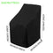 EASYBUYTECH Stacking Outdoor Chair Cover Waterproof, Outdoor Patio Furniture Covers Stacked Chairs 210D, Lounge Chair Covers Outdoor Stack Chairs for All Weather Protection, Black