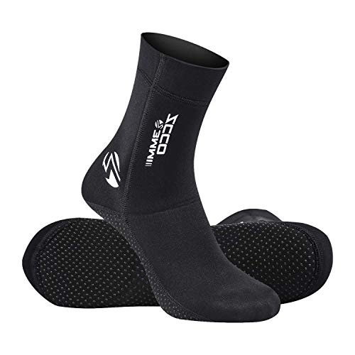 ZCCO 1.5mm/3mm Neoprene Diving Socks,Beach Water Socks for Men Women,Swim Socks for Diving,Snorkeling,Surfing,Water Sports, Black, XX-Large