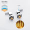 Decaura Square Shower Mixer Taps Wall Top Assemblies 1/4 Turn Twin Bath Faucets