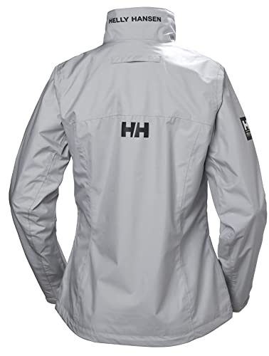 Helly Hansen Women's Crew Waterproof, Windproof, & Breathable Sailing Jacket, Grey Fog, Small