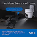 TP-Link Tapo Pan/Tilt Outdoor Security WiFi Camera, Wireless, 2K Live View, 360°, IP65, SD Card Slot, Smart AI Detection, Night Vision (Tapo C510W)