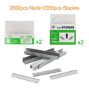Cordless Staple Gun Nail Gun Tacker, Electric Stapler & Nailer 2 in 1, Electric Staple Gun with Rechargeable USB Charger for Upholstery DIY Includes 2000pcs 10mm Nails and 2000pcs 10mm Staples