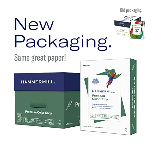 Hammermill Paper, Color Copy Digital, 32 lb, 8.5 x 11, Letter, 100 Bright, 500 Sheets / 1 Ream (102630), Made in The USA