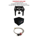 Gas One 200, 000 BTU Propane Burner with Cover Single Burner Outdoor Burner Camp Stove Propane Gas Cooker with Adjustable 0-20Psi Regulator & Steel Braided Hose Perfect for Home Brewing, Turkey Fry