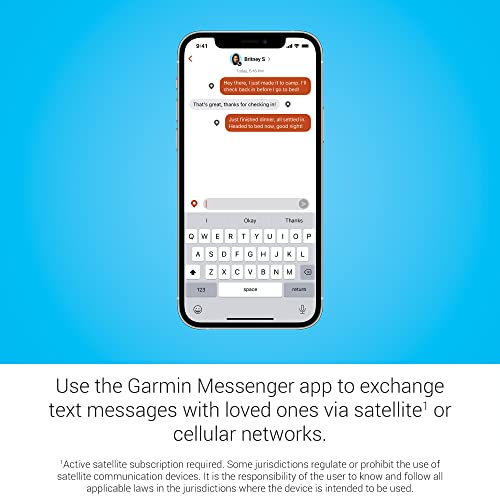 Garmin inReach® Messenger Handheld Satellite Communicator, Global Two-Way Messaging