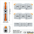 ((SPL-1) x 50) - GKEEMARS 50 Pcs Wire Connector, 1 Conductor Compact Wire Connectors Splicing Connectors for Circuit Inline 28-12 AWG (Orange)