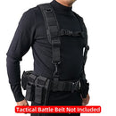 MELOTOUGH Tactical Outdoor H-Harness Duty Belt Suspenders Black (Battle Belt not Included)