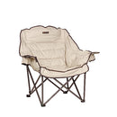 Lippert Big Bear Club Camping Chair - Sand, Comfortable Foldable Chair, Oversized Pillow Cushions, Dual Cupholders, Powder Coated Steel, 600D Polyester Fabric, 400 lb. Capacity, 2022114813