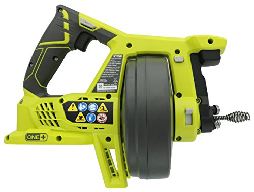 Ryobi P4001 One+ 18V Lithium Ion All-In-One 25 Foot Drain Auger for Sinks or Toilets (Battery Not Included, Power Tool Only)