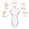 Haakaa Silicone Breastfeeding Manual Breast Pump Milk Pump 100% Food Grade Silicone BPA PVC and Phthalate Free, Clear
