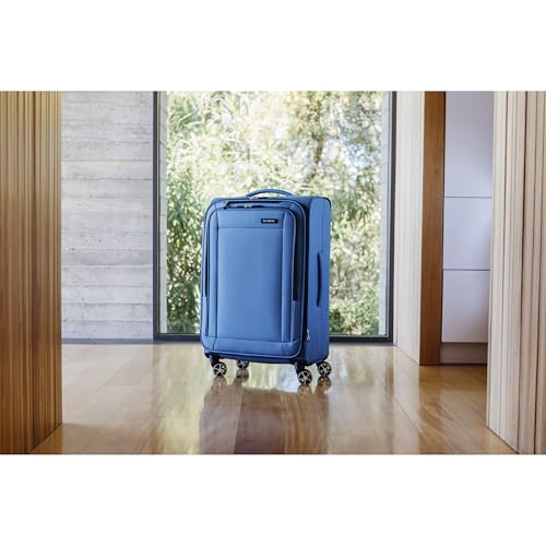 Samsonite Unisex Saire LTE Softside Expandable Luggage with Spinner Wheels, Caribbean Blue, 3-Piece Set (20/25/28), Saire LTE Softside Expandable Luggage with Spinner Wheels