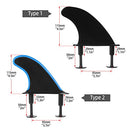 3pcs Soft Surfboard Fins with Screws 4.5 Inch Surf Fins for Soft Surfboard Longboard Surfing Accessories Black