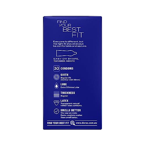 Durex Originals Latex Condoms Regular Fit, Pack of 30