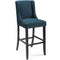 Modway Baron Fabric Upholstered Dining Bar Stool in Azure