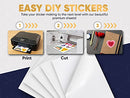 Avarrix Australia A4 Sticker Paper, Paper-Based Matte White, 100 Sheets, Self Adhesive Premium Sticker Paper for Inkjet and Laser Printer, 100gsm Thickness Printable Label Sheets