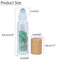 10ml Roll On Bottle For Essential Oils,10 Pack Clear Glass Roller Bottles With Natural Crystal Gemstone Roller Balls Top,Bamboo Lid,Thick Glass Essential Oil Bottles-Healing Crystal Chips Inside