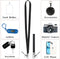 FYY Lanyards for Keys, Pack of 2 Wrist Lanyard and Neck Lanyard for ID Badges Wristlet Strap Keychain Holder Lanyard with 2 Key Rings and 2 Strings Black