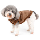 Zunea Dog Winter Coat for Small Dogs Shearing Fleece Dog Jacket Coat Warm Puppy Clothes Soft Fleece Lined Pet Vest Apparel with D-Ring Windproof Cold Weather Clothing for Chihuahua Yorkie Brown S