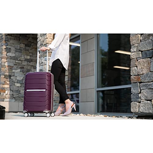 Samsonite Unisex-Adult Freeform Hardside Expandable with Double Spinner Wheels, Amethyst Purple, 2-Piece Set (21/28), Freeform Hardside Expandable with Double Spinner Wheels