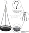 HUIRUMM Hanging Bird Feeder Tray, Hanging Seed Tray,Bird Feeders for Outside Garden Yard Decoration,with 3 Chains and S-Shaped Hook,for Wild Bird Seed Feeding,Outside Garden Backyard Decoration