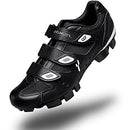 CyclingDeal Mountain Bicycle Bike Men's MTB Cycling Shoes Black Compatible with Shimano SPD and CrankBrothers Cleats | Size 47