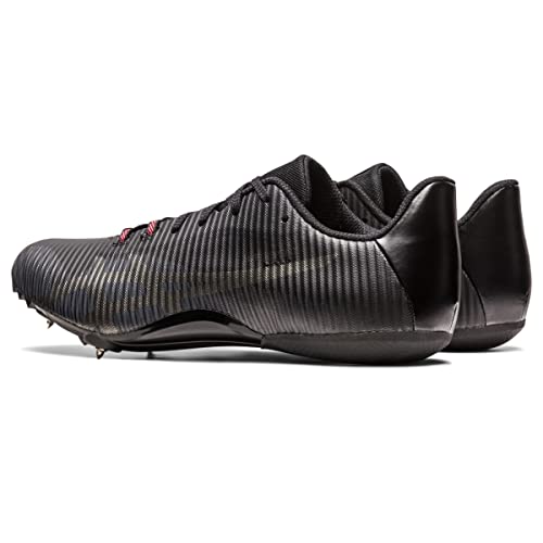 ASICS Unisex Hypersprint 8 Track & Field Shoes, Black/Gunmetal, 9 Wide Women/7.5 Men