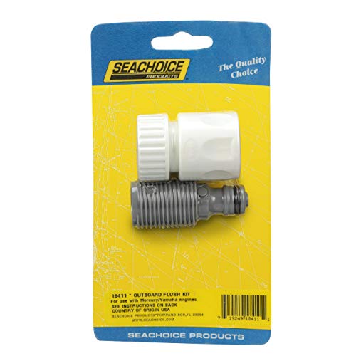 Seachoice Outboard Flush Kit for Mercury, Mariner, Yamaha and Suzuki Outboard Engines, White,Grey