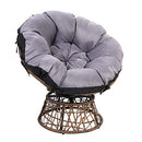 Gardeon Wicker Papasan Chair, Outdoor Chairs Patio Furniture Lounge Setting Garden Backyard Living Bedroom, 360 Degree Swivel with Soft Thick Cushion Brown