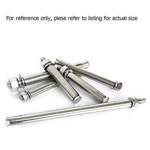 20X NUZAMAS M6x50mm Expansion Bolts 304 Stainless Steel Expansion Sleeve Anchor Bolt Heavy Duty Fixing Anchors for Screws Wall Building