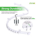 ZSTARR Flexible Bendable Ceiling Curtain Track, 2.5M/8.2FT White Curtain Rail Curved Ceiling Curtain Track Mount for Room Divider, Shower Curtain, L Shape U Shape Bay Windows, RV Curtain Track