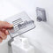 Bathroom Waterfall Tray Holder Soaps Plate Suction Case Containers Dish Storage