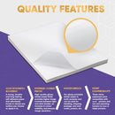 Avarrix Australia A4 Sticker Paper, Paper-Based Glossy White, 50 Sheets, Self Adhesive Premium Glossy Sticker Paper for Inkjet and Laser Printer, 90gsm Thickness Printable Label Sheets